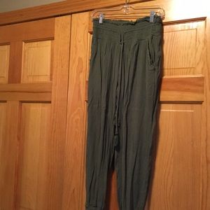 Olive harem pants